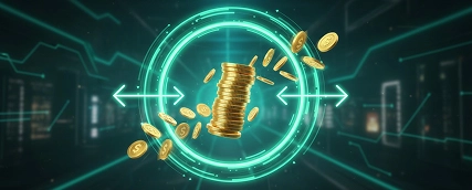 Jeetcity digital coin stack casino illustration