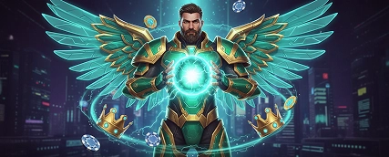 Jeetcity fantasy warrior slot character illustration